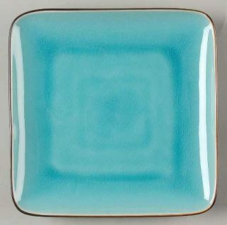 Ty Pennington Style Bali Hai Square Salad Plate, Fine China Dinnerware   Blue In