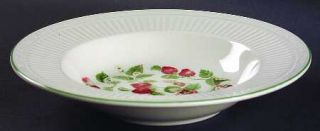 Mikasa Summer Trellis Large Rim Soup Bowl, Fine China Dinnerware   Strawberries,