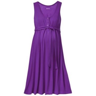 Merona Maternity Sleeveless Side Tie Dress   Purple XXL