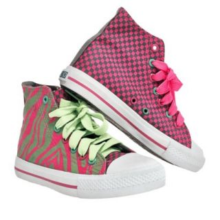 Girls Xolo Shoes Hot Z High Top Canvas Sneakers   Pink 2