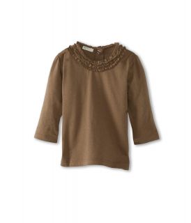 United Colors of Benetton Kids Girls Solid Tee Girls Long Sleeve Pullover (Taupe)