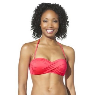 Mossimo Womens Mix and Match Molded Cup Bandeau Swim Top  Smacking Coral XL