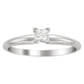 1/4 CT.T.W. Diamond Solitaire Ring in 14K White Gold   Size 8