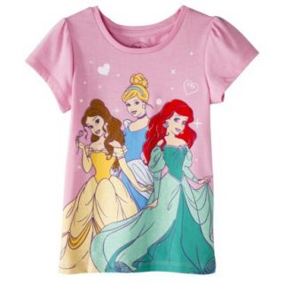 Disney Infant Toddler Girls Princesses Tee   Bright Pink 3T