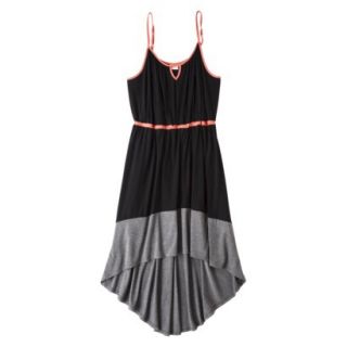 Merona Womens Plus Size Sleeveless High Low Maxi Dress   Black/Mango 3