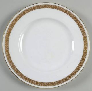 Royal Worcester Golden Anniversary Salad Plate, Fine China Dinnerware   Gold Flo