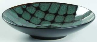 Gibson Designs Mythos Coupe Soup Bowl, Fine China Dinnerware   Black Criss Cross