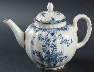 Royal Worcester Mansfield Blue Mini Teapot & Lid, Fine China Dinnerware   Blue F