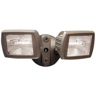 Cooper TMQ150 Outdoor Light, TwinHead Compact Halogen Security Flood Light, 300W, Lamp Included Bronze