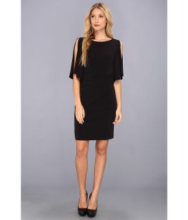 Muse Cold Shoulder Butterfly Sleeve Dress Womens Dress (Black)