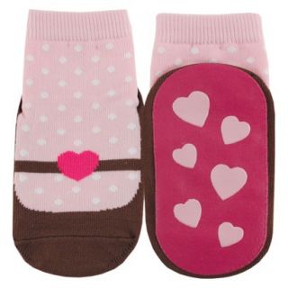 Luvable Friends Infant Girls Mary Jane Sock   Pink 0 6 M