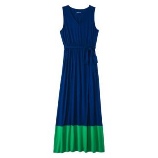 Merona Petites Sleeveless Color block Maxi Dress   Blue/Green LP