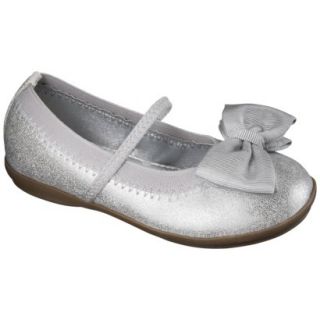 Toddler Girls Cherokee Gilda Ballet Flat   Silver 8