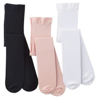 Cherokee Infant Toddler Girls 3 Pack Tights   Pink/Black/White 6 12 M