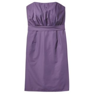 TEVOLIO Womens Plus Size Taffeta Strapless Dress   Plum Spice   22W