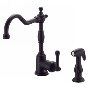 Danze D401557BS Opulence Single Handle Kitchen Faucet with Side Spray