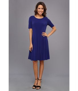 Jessica Howard 3/4 Sleeve Pintuck Dress Womens Dress (Blue)