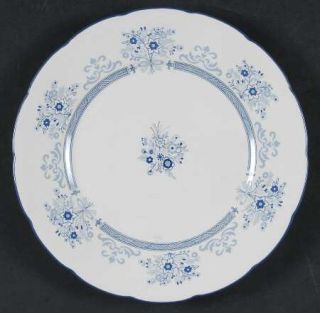 Lenox China Blue Ribbon Salad Plate, Fine China Dinnerware   Lantana,Blue Flower