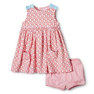 Just One YouMade by Carters Newborn Girls Dress   Pink/Turquoise 12 M