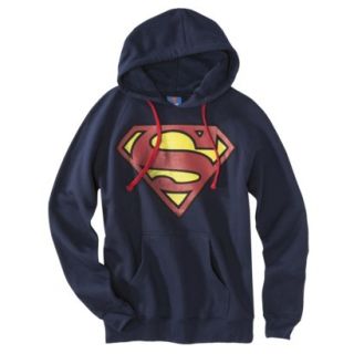 Mens Superman Hooded Sweatshirt   Navy M