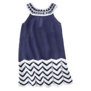 Infant Toddler Girls Sleeveless Knit Dress   Navy 5T