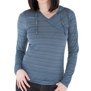 Royal Robbins Sandstone Stripe Hooded Shirt (For Women)   SLATE (L )