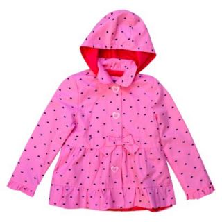 Pink Platinum Toddler Girls Heart Trench Coat   Pink 4T