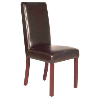 Monaco Dark Brown Leather Dining Chair
