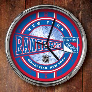 New York Rangers Chrome Clock
