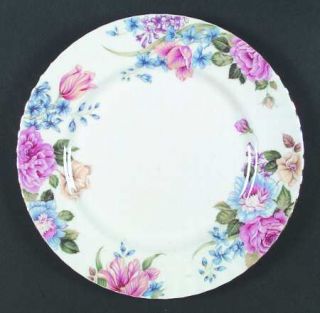 Royal Albert Beatrice Dinner Plate, Fine China Dinnerware   Pink/Blue/Yellow