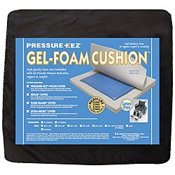 Hudson Pressure Eez Gel/ Foam Wheelchair Seat Cushion 20x16x2