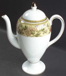 Wedgwood Floral Tapestry Coffee Pot & Lid, Fine China Dinnerware   Multicolor Fl