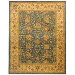 Handmade Antiquities Mashad Blue/ Ivory Wool Rug (83 X 11) (BluePattern OrientalMeasures 0.625 inch thickTip We recommend the use of a non skid pad to keep the rug in place on smooth surfaces.All rug sizes are approximate. Due to the difference of monit