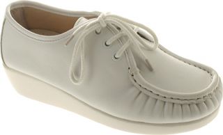 Womens Spring Step Emily   White Leather Casual Shoes
