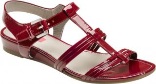 Womens ECCO Odense T Strap   Brick Patent Leather Casual Shoes