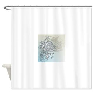  Blue Graphics Shower Curtain  Use code FREECART at Checkout