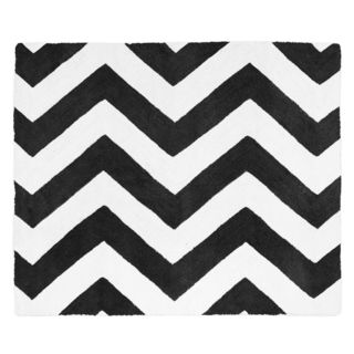 Sweet Jojo Designs Black/ White Chevron Floor Rug (Black/ whiteDimensions 30 inches x 36 inchesCoordinates with the Sweet Jojo Designs Bedding CollectionMaterial 100 percent cottonSpot clean as neededAll rug sizes are approximate. Due to the difference 