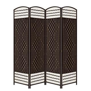 Hand crafted Espresso Brown Paper Straw Weave Screen (Espresso brownMaterials Paper strawQuantity One (1) screenSetting IndoorDimensions 66.75 inches high x 63.25 inches wide x 0.75 inch thickCare instructions Dust with dry cloth )