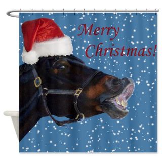  Fun Christmas Horse Shower Curtain  Use code FREECART at Checkout