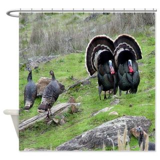  Turkeys Shower Curtain  Use code FREECART at Checkout