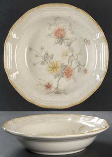Mikasa Prairie Rose Soup/Cereal Bowl, Fine China Dinnerware   Country Charm, Pea