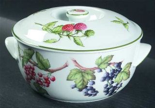 Royal Worcester Cotswold Fruit 1 Qt Round Covered Casserole, Fine China Dinnerwa
