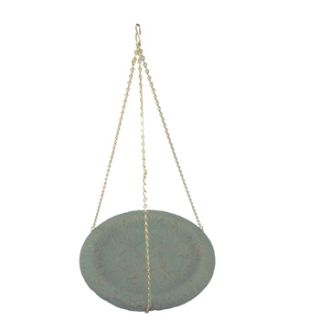 Oak Leaf Hanging Birdbath in Gray