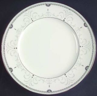 Royal Doulton Platinum Elegance Salad Plate, Fine China Dinnerware   Bone, Gray