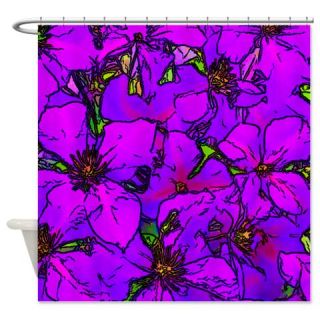  Purple Clematis Flower Shower Curtain  Use code FREECART at Checkout