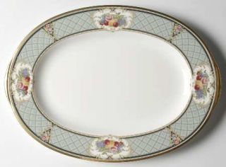 Noritake Royal Emblem 14 Oval Serving Platter, Fine China Dinnerware   Fruits I