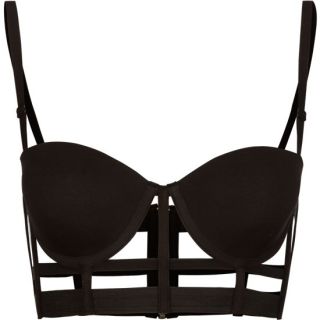 Zippered Cage Bra Black In Sizes 32B, 34A, 34B, 36B, 36C, 34C For Women 2349361