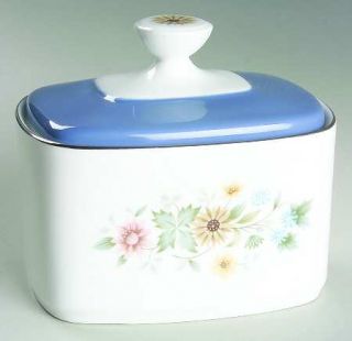 Royal Doulton Pastorale Sugar Bowl & Lid, Fine China Dinnerware   Band Of Flower