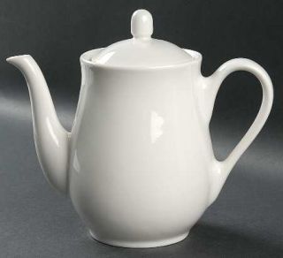 Royal Doulton Regency White Teapot & Lid, Fine China Dinnerware   All White,Unde