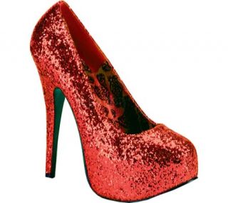 Womens Bordello Teeze 06GW   Red Glitter High Heels